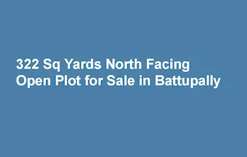 301 Sq Yds North Facing Open Plot for Sale at Battupally Warangal