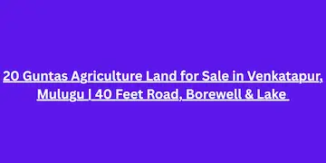 20 Guntas Agriculture Land for Sale at Venkatapur Mulugu Highway