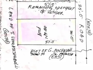 190 Sq Yds North Facing Open Plot for Sale at Akshara Colony Peddammagadda Hanamkonda