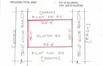 247 Sq Yds East and West Facing Open Plot for Sale at Reddypalem Warangal